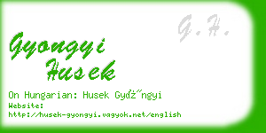 gyongyi husek business card